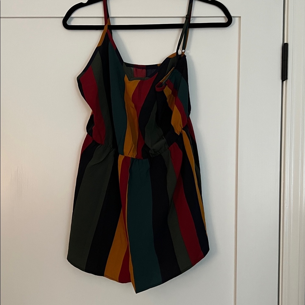 Striped Multicolor Sleeveless romper